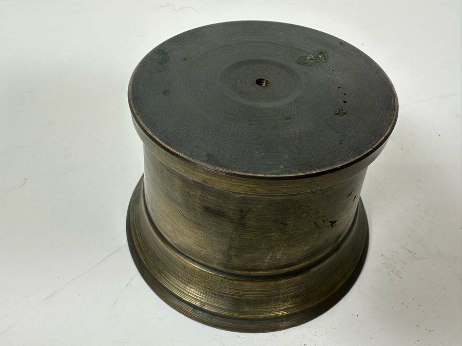 Vintage Brass Apothecary Mortar 4W X 2.5H & Pestle 6L Medicine Bowl [Photo 7]