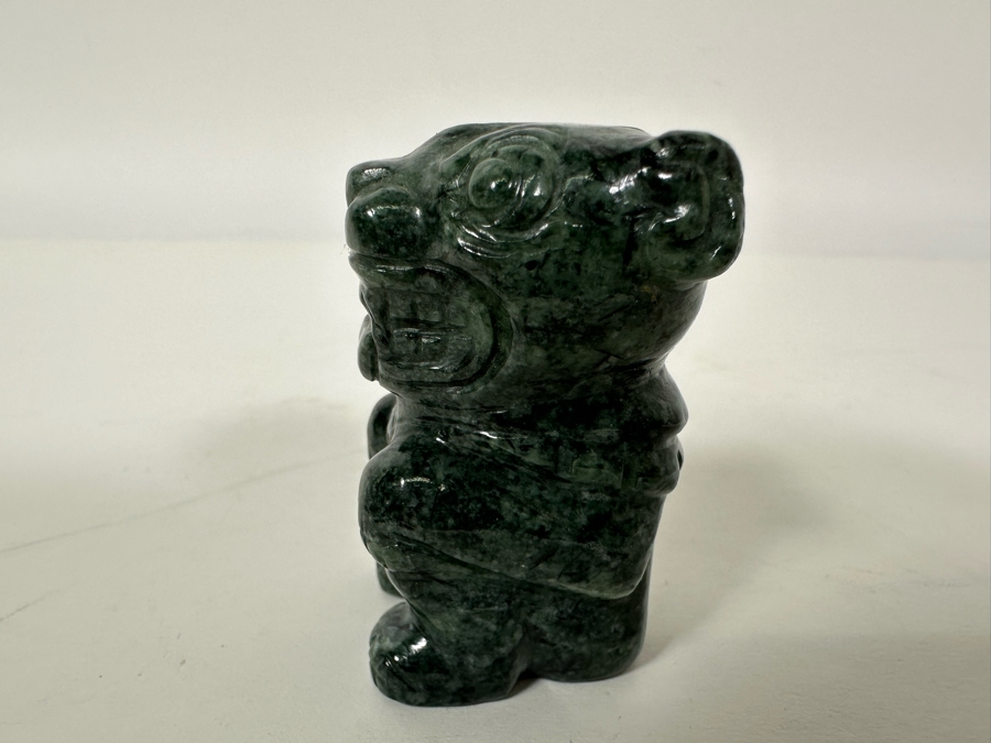 Vintage Carved Jade Jaguar Figurine From Guatemala 2H [Photo 6]