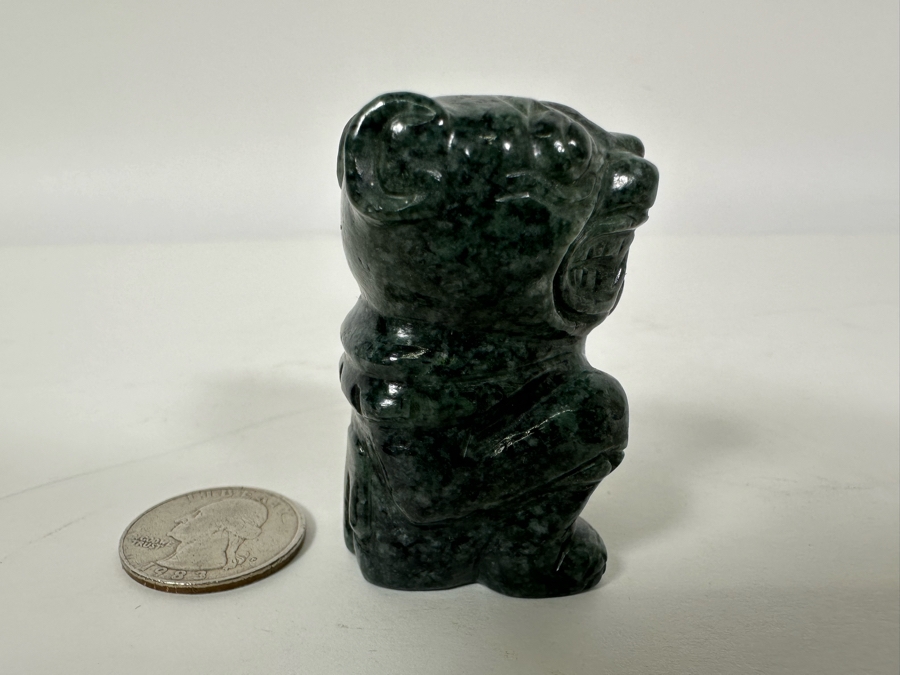 Vintage Carved Jade Jaguar Figurine From Guatemala 2H [Photo 4]