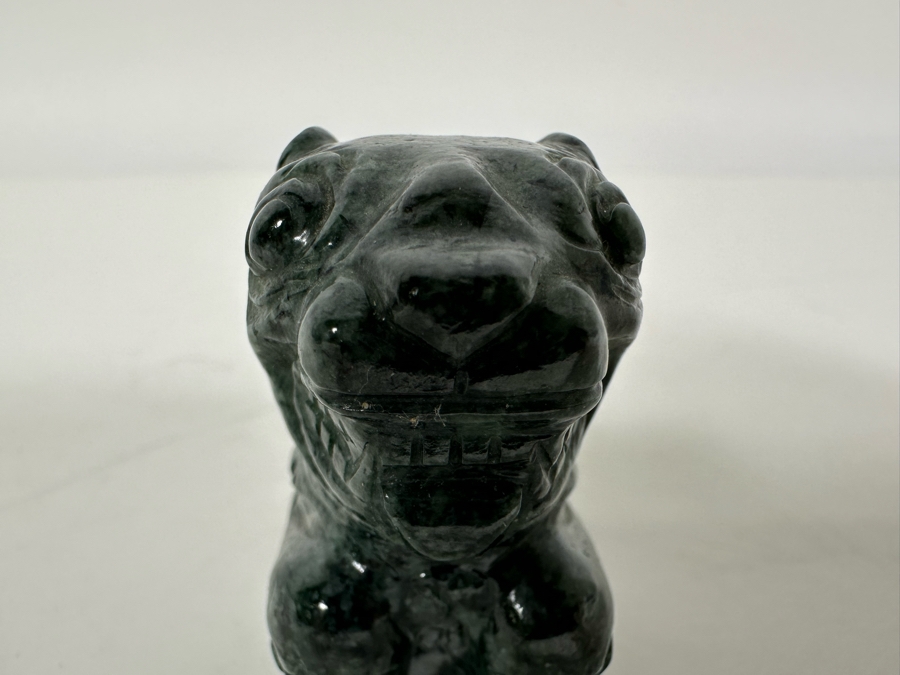 Vintage Carved Jade Jaguar Figurine From Guatemala 2H [Photo 7]