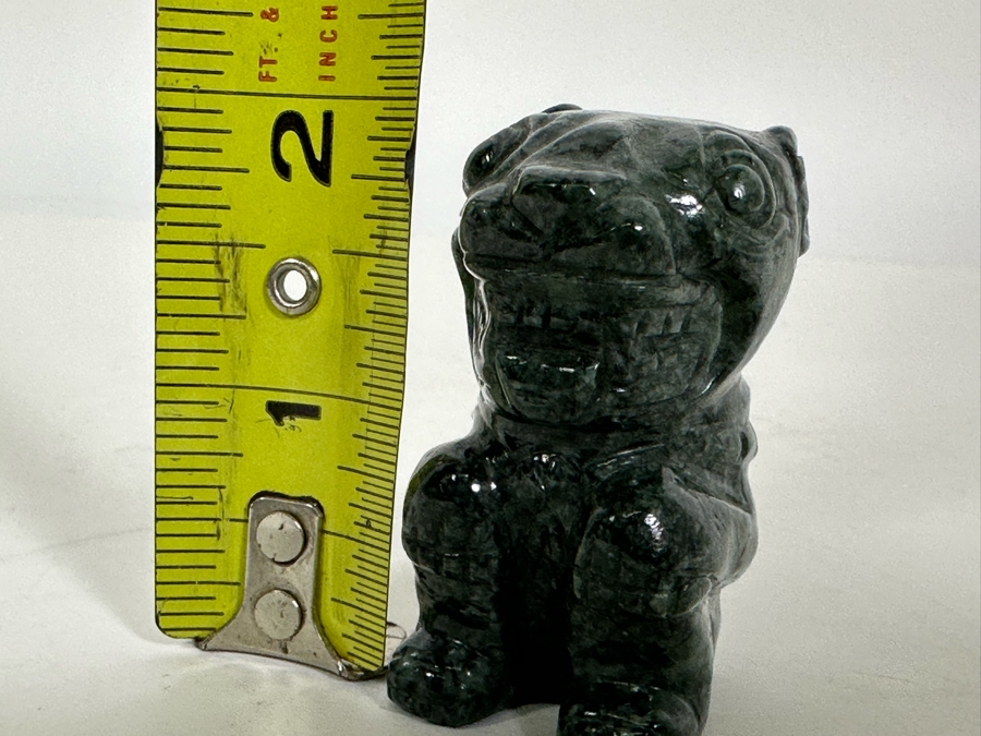 Vintage Carved Jade Jaguar Figurine From Guatemala 2H [Photo 10]