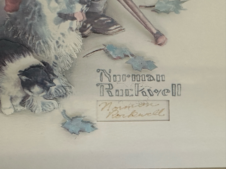 Set Of Four Multi-Dimensional Norman Rockwell Shadowbox Framed Artwork Illustrations Individually Created/Signed By Eleanor Stanifer Jacobs 22 X 19 [Photo 19]