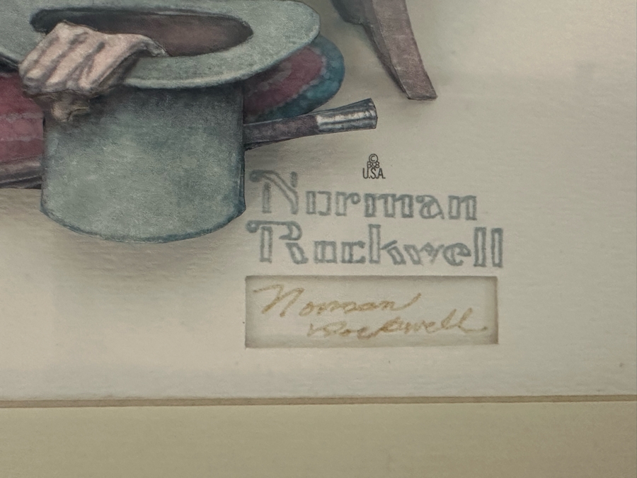 Set Of Four Multi-Dimensional Norman Rockwell Shadowbox Framed Artwork Illustrations Individually Created/Signed By Eleanor Stanifer Jacobs 22 X 19 [Photo 9]