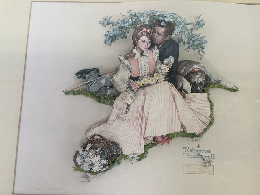 Set Of Four Multi-Dimensional Norman Rockwell Shadowbox Framed Artwork Illustrations Individually Created/Signed By Eleanor Stanifer Jacobs 22 X 19 [Photo 4]