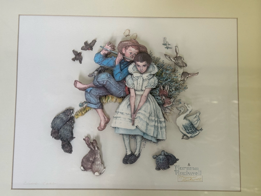 Set Of Four Multi-Dimensional Norman Rockwell Shadowbox Framed Artwork Illustrations Individually Created/Signed By Eleanor Stanifer Jacobs 22 X 19 [Photo 12]