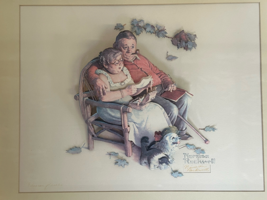 Set Of Four Multi-Dimensional Norman Rockwell Shadowbox Framed Artwork Illustrations Individually Created/Signed By Eleanor Stanifer Jacobs 22 X 19 [Photo 17]