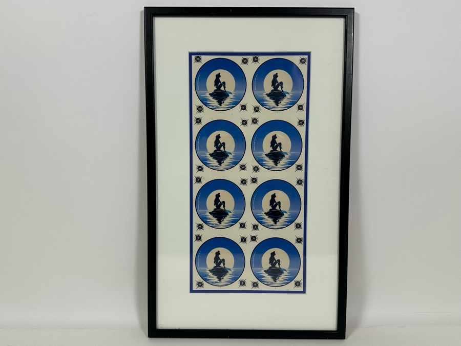 Uncut Sheet Of The Walt Disney Company's The Little Mermaid Ariel Silhouette Framed 12 X 19 [Photo 3]