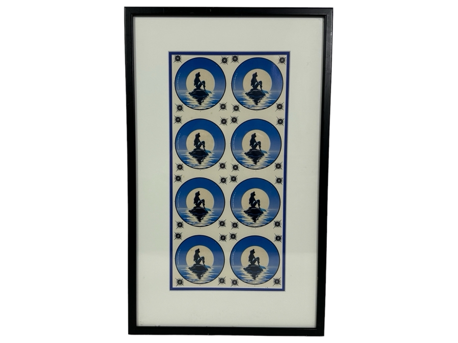 Uncut Sheet Of The Walt Disney Company's The Little Mermaid Ariel Silhouette Framed 12 X 19 [Photo 2]