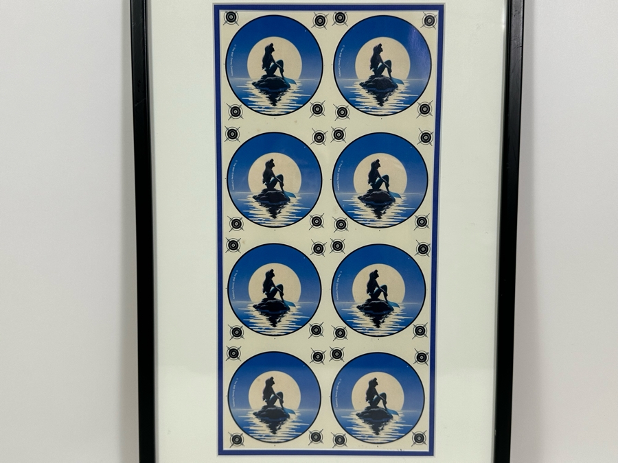 Uncut Sheet Of The Walt Disney Company's The Little Mermaid Ariel Silhouette Framed 12 X 19 [Photo 4]