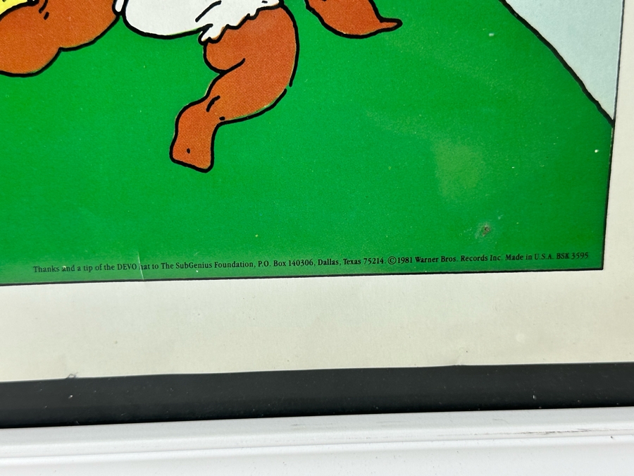 Vintage 1981 DEVO New Wave Band Poster Signed By The Band Members Framed 33 X 22.5 Framed 39 X 27.5 [Photo 8]