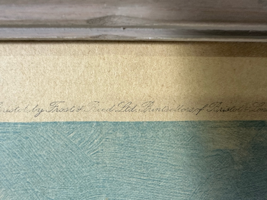 Montague Dawson Artist Hand Signed Antique 1928 Frost & Reed Ltd Print Framed 21.5 X 30.5 [Photo 21]