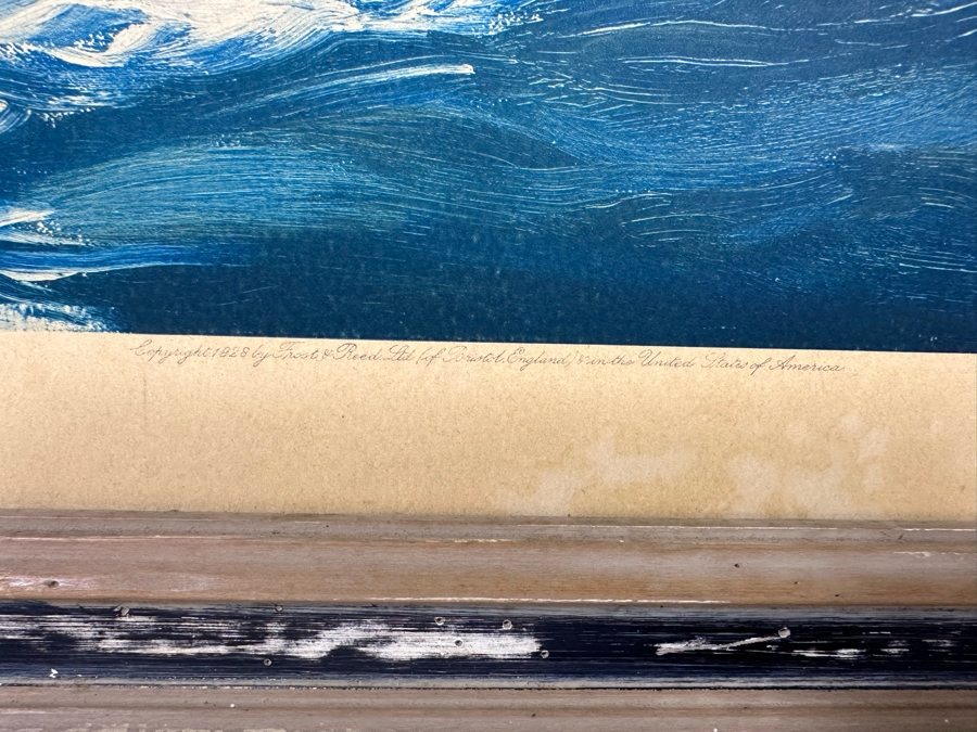 Montague Dawson Artist Hand Signed Antique 1928 Frost & Reed Ltd Print Framed 21.5 X 30.5 [Photo 6]