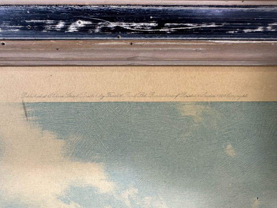 Montague Dawson Artist Hand Signed Antique 1928 Frost & Reed Ltd Print Framed 21.5 X 30.5 [Photo 18]