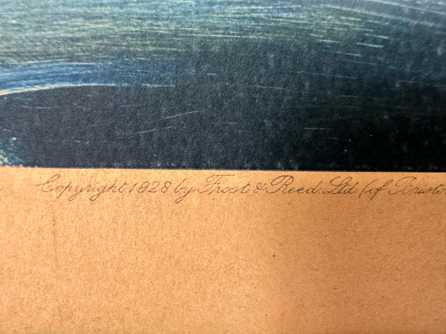 Montague Dawson Artist Hand Signed Antique 1928 Frost & Reed Ltd Print Framed 21.5 X 30.5 [Photo 7]
