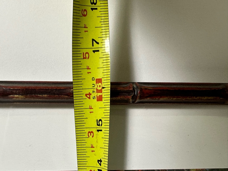 Craig S. Primrose Artist Hand Signed Print Titled 'Coastline' In Nice Wooden Bamboo Motif Frame 34 X 16 [Photo 25]