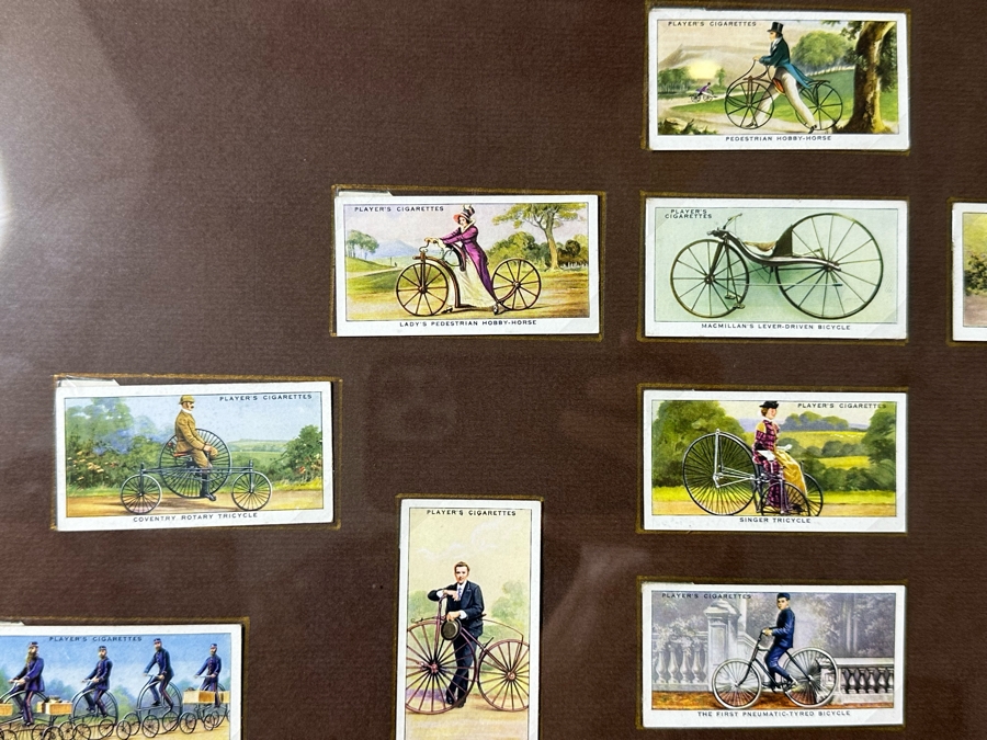 Nicely Framed Collection Of Vintage Player's Cigarettes Trading Cards Cycling 1939 29 X 35 [Photo 11]
