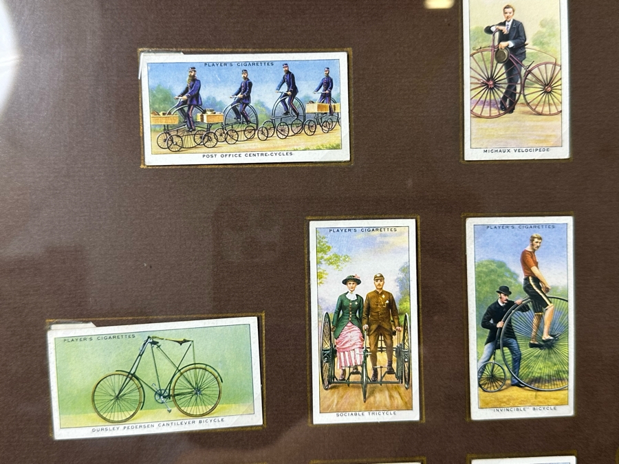 Nicely Framed Collection Of Vintage Player's Cigarettes Trading Cards Cycling 1939 29 X 35 [Photo 10]