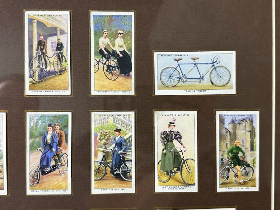 Nicely Framed Collection Of Vintage Player's Cigarettes Trading Cards Cycling 1939 29 X 35 [Photo 13]
