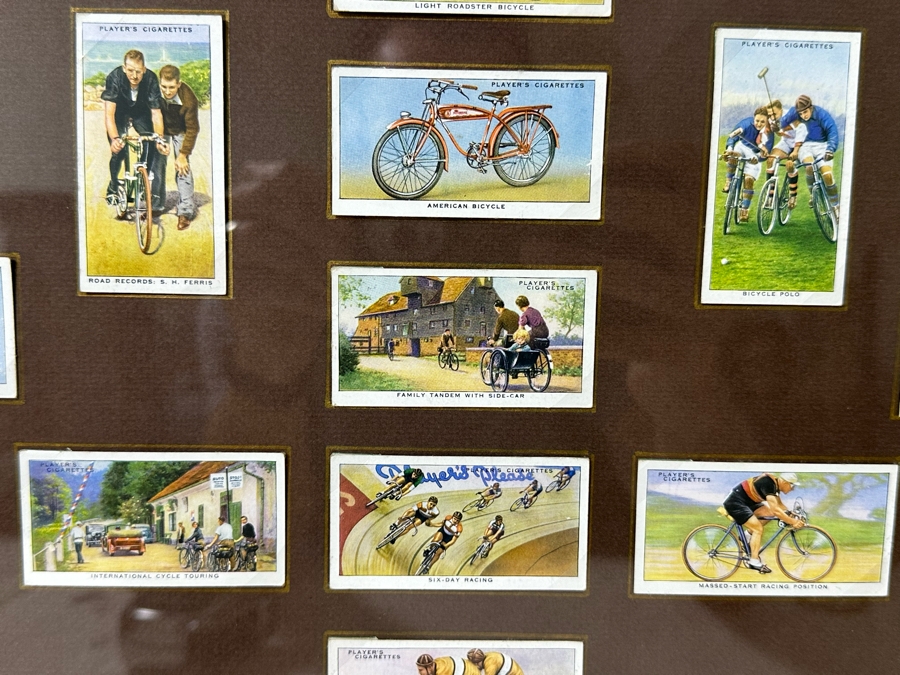 Nicely Framed Collection Of Vintage Player's Cigarettes Trading Cards Cycling 1939 29 X 35 [Photo 7]