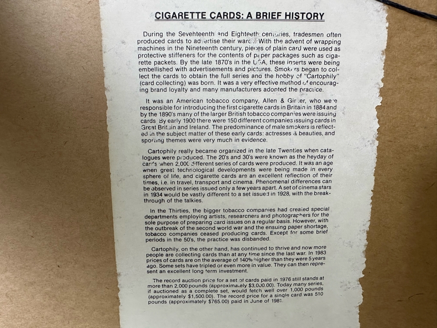 Nicely Framed Collection Of Vintage Player's Cigarettes Trading Cards Cycling 1939 29 X 35 [Photo 22]