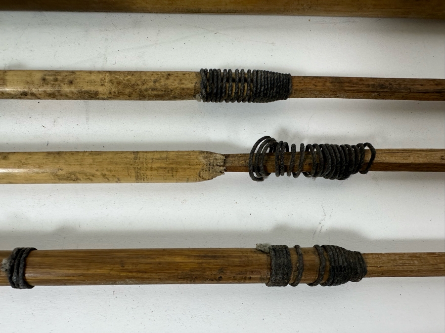 Vintage Bow 55L And Collection Of Arrows With Various Arrowheads 44L [Photo 9]