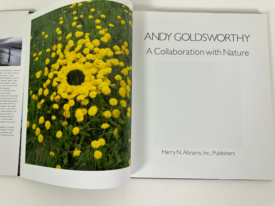 1990 First Edition Hardcover Book Andy Goldsworthy A Collaboration With Nature [Photo 4]