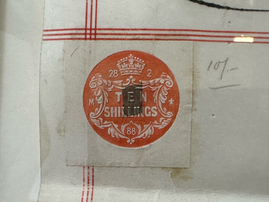 Antique 1888 Large Handwritten English Indenture Legal Contract Framed 36 X 50.5 [Photo 10]