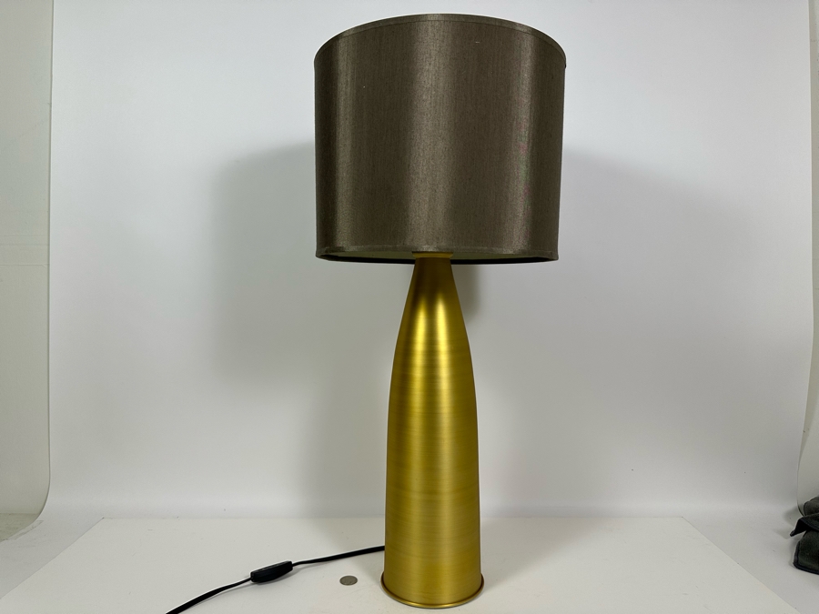 Gold Tone Metal Table Lamp 27.5H [Photo 2]