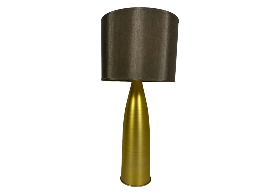 Gold Tone Metal Table Lamp 27.5H