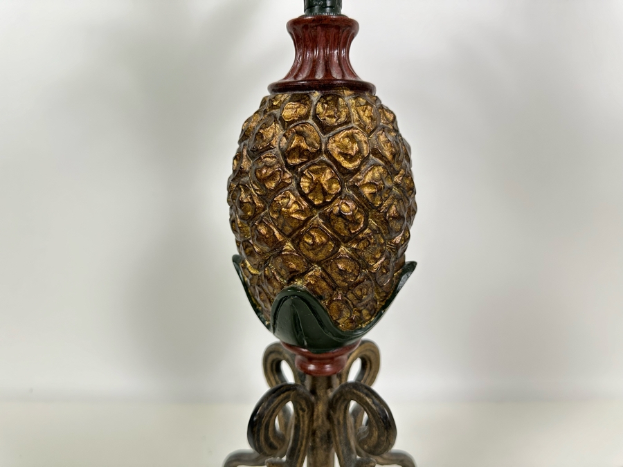 Metal Pineapple Table Lamp No Shade 32H [Photo 4]