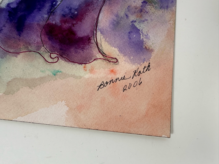 Bonnie Lee Roth (B. 1942, Southern California) Four Original Watercolor Paintings On Paper 14.5 X 10 / 12 X 9 [Photo 9]