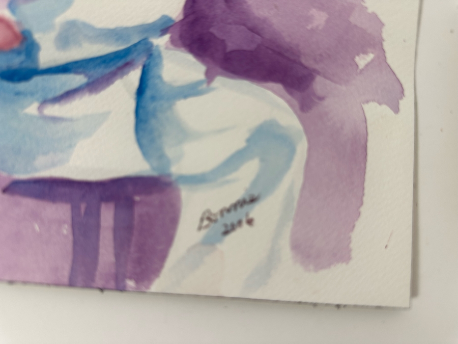 Bonnie Lee Roth (B. 1942, Southern California) Four Original Watercolor Paintings On Paper 14.5 X 10 / 12 X 9 [Photo 12]