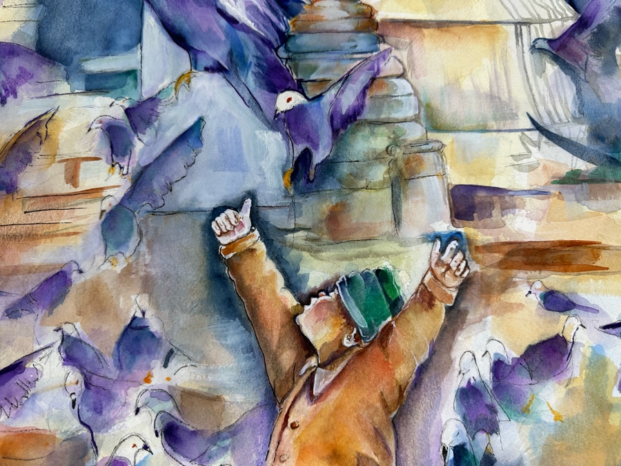 Bonnie Lee Roth (B. 1942, Southern California) Pair Of Original Watercolor Paintings On Paper 18 X 24 [Photo 7]