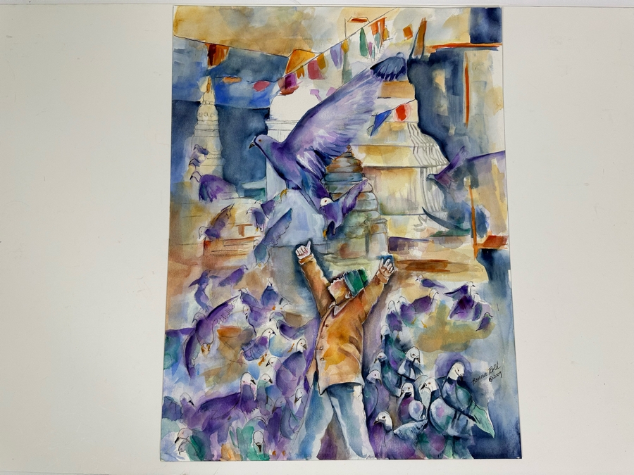 Bonnie Lee Roth (B. 1942, Southern California) Pair Of Original Watercolor Paintings On Paper 18 X 24 [Photo 4]