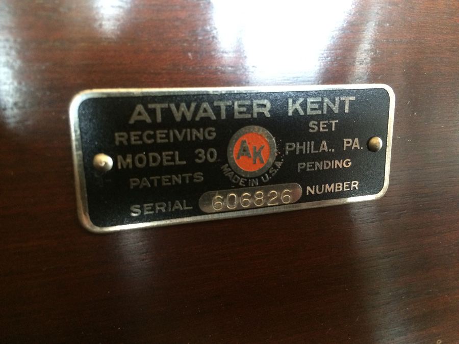 Atwater Kent Tube Radio - Model 30 - Phila., PA [Photo 13]
