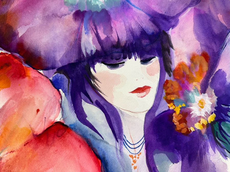 Bonnie Lee Roth (B. 1942, Southern California) Pair Of Original Watercolor Paintings On Paper 18 X 24 [Photo 5]