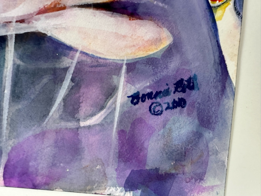Bonnie Lee Roth (B. 1942, Southern California) Pair Of Original Watercolor Paintings On Paper 18 X 24 [Photo 12]