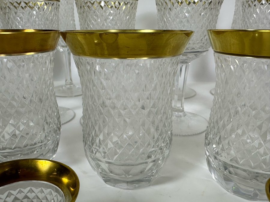37 Piece Gold Rim Glasses And Stemware [Photo 9]