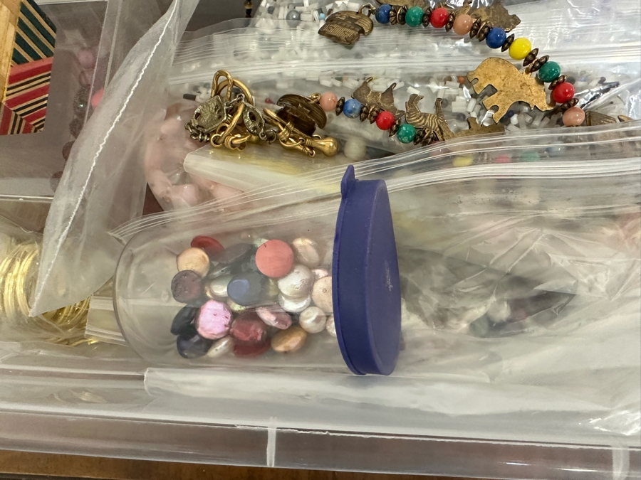 Collection Of Jewelry Making Beads And Costume Jewelry - See Photos [Photo 7]