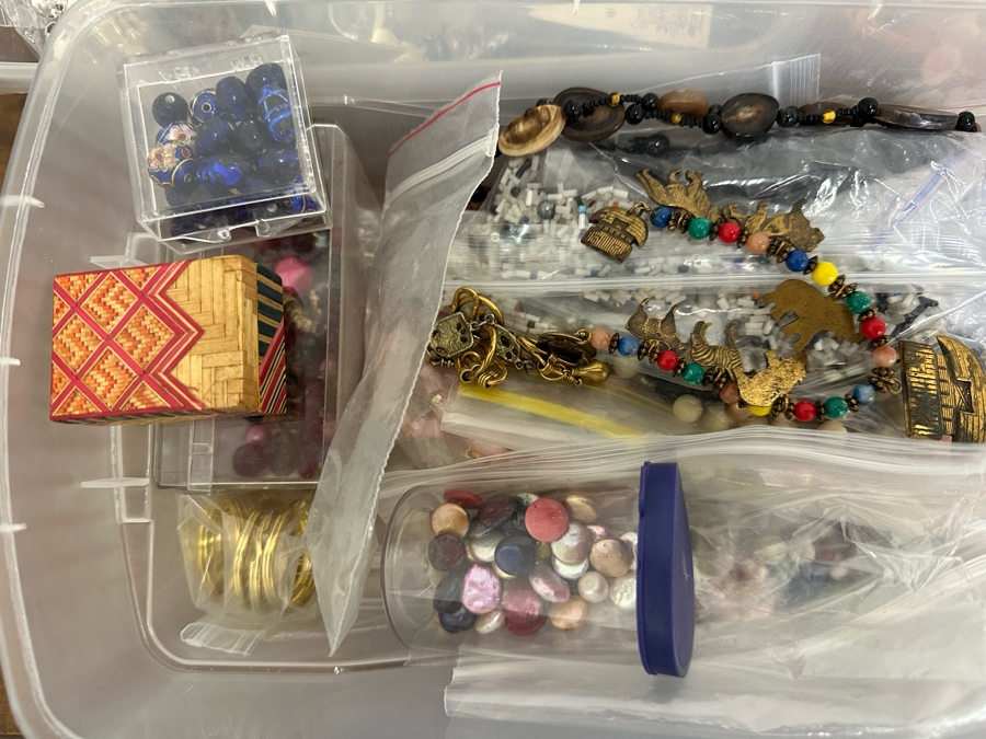 Collection Of Jewelry Making Beads And Costume Jewelry - See Photos [Photo 5]