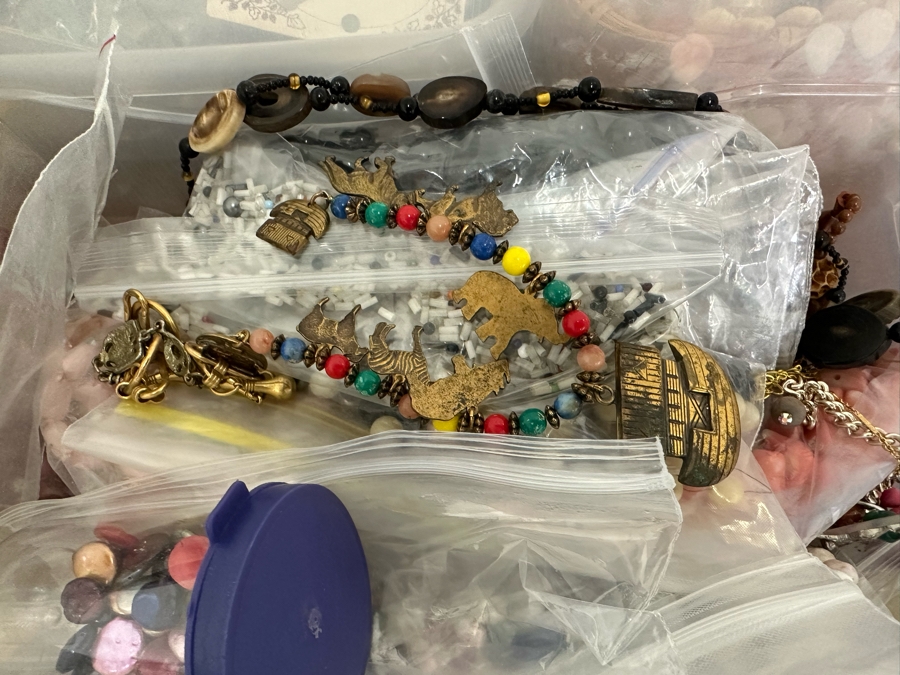 Collection Of Jewelry Making Beads And Costume Jewelry - See Photos [Photo 6]