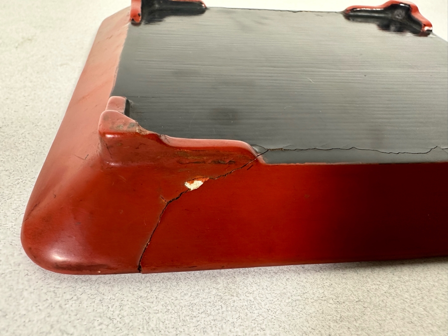 Vintage Chinese Carved Cinnabar Lidded Box With Tray 7W X 6.5D X 2.75H [Photo 24]