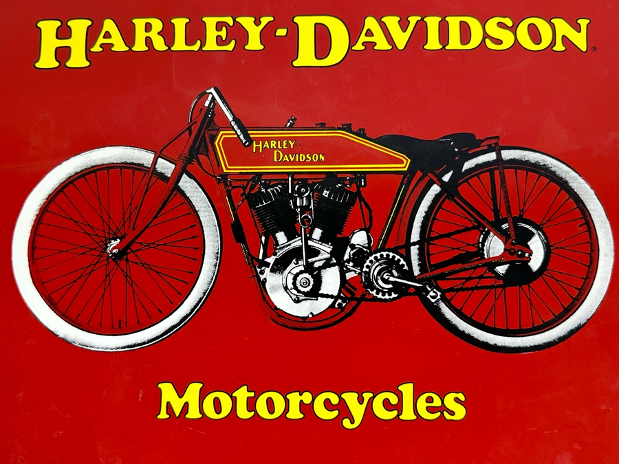Reproduction Metal Porcelain Harley-Davidson Motorcycles Sign Ande Rooney 14 X 11 [Photo 4]