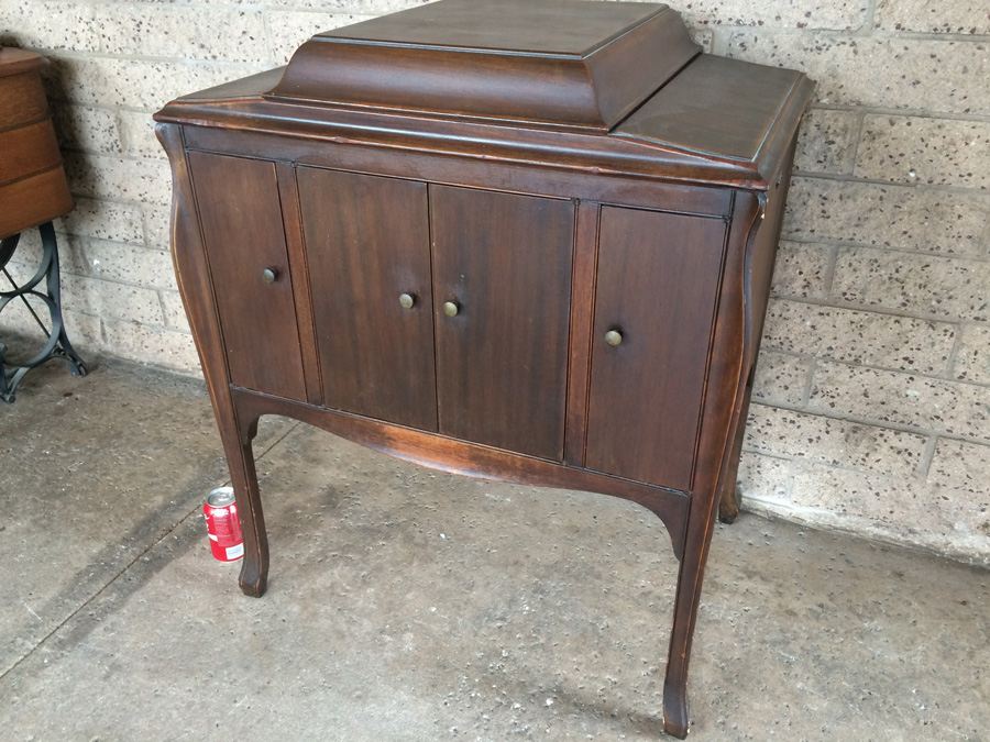 Victrolla Cabinet - Record Player Removed - Excellent Graphics [Photo 5]