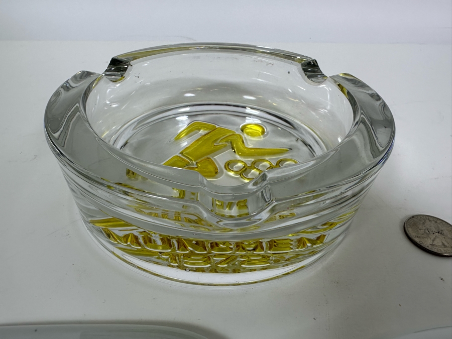 Vintage 1927 Glass Ashtray From The German Munchen Olympics And Pair Of Alitalia Plane Trinket Dishes [Photo 10]