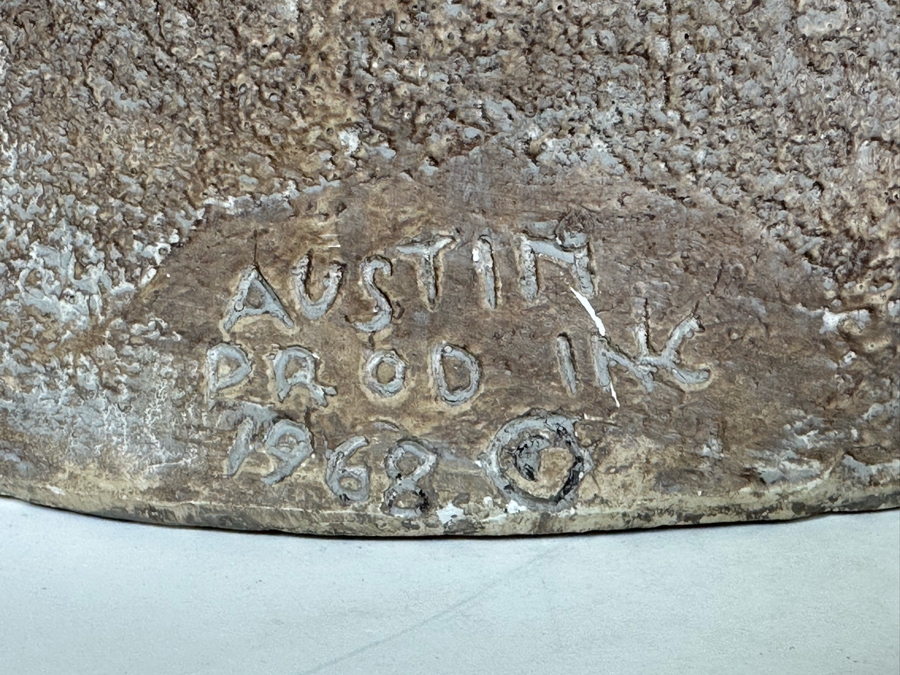 Vintage 1968 Paul Bellardo Sun Bust Plaster Sculpture For Austin Productions Nose Is Damaged 13W X 9D X 13H [Photo 7]