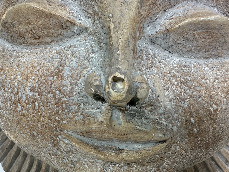 Vintage 1968 Paul Bellardo Sun Bust Plaster Sculpture For Austin Productions Nose Is Damaged 13W X 9D X 13H [Photo 3]