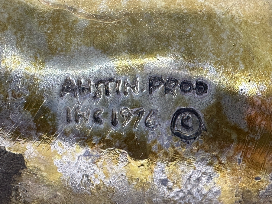 Vintage 1976 Austion Productions Gold Painted Hippo 7.75H And Goebel Crystal Hippo 2.5H [Photo 12]