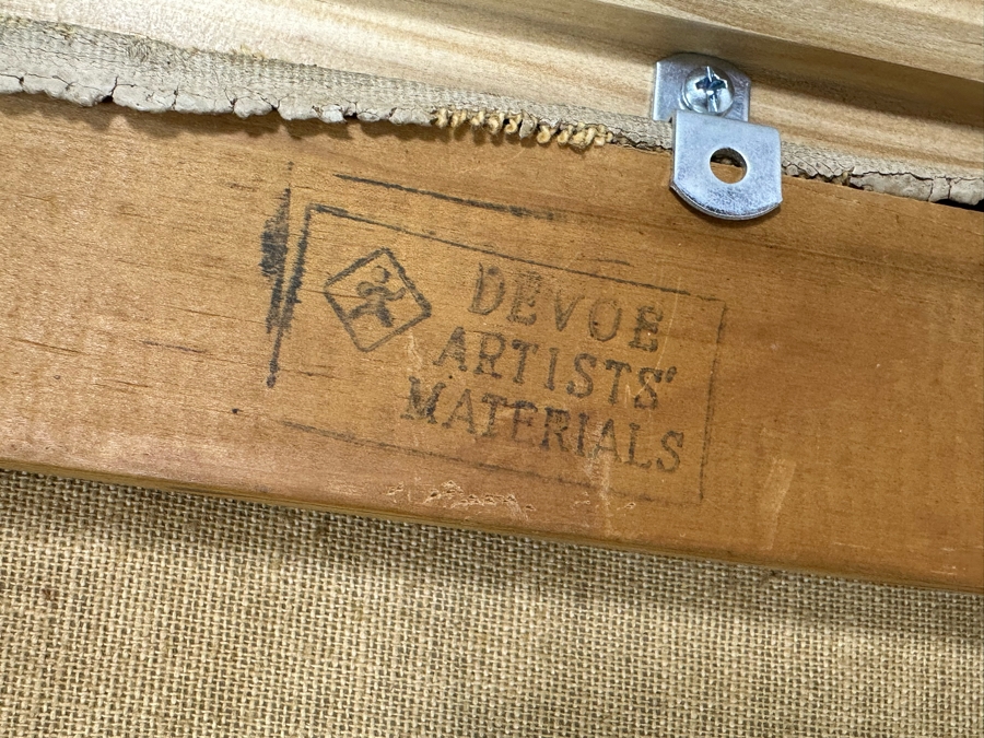 Vintage 1954 Mid-Century Original Oil Painting On Canvas 16 X 21 Framed 19 X 23 Signed Copeland [Photo 10]