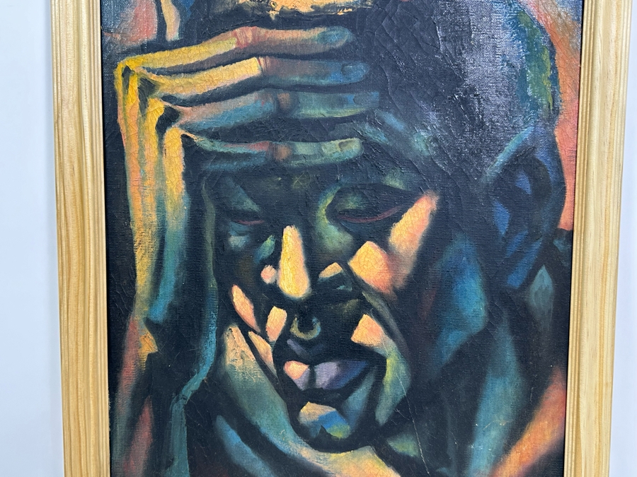 Vintage 1954 Mid-Century Original Oil Painting On Canvas 16 X 21 Framed 19 X 23 Signed Copeland [Photo 4]